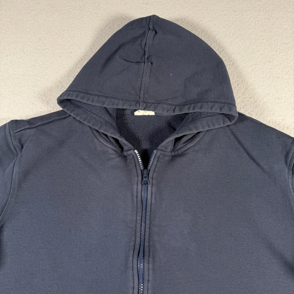Pact Navy Blue 100% Organic Cotton Full Zip Hoodie XXL Sustainable Loungewear